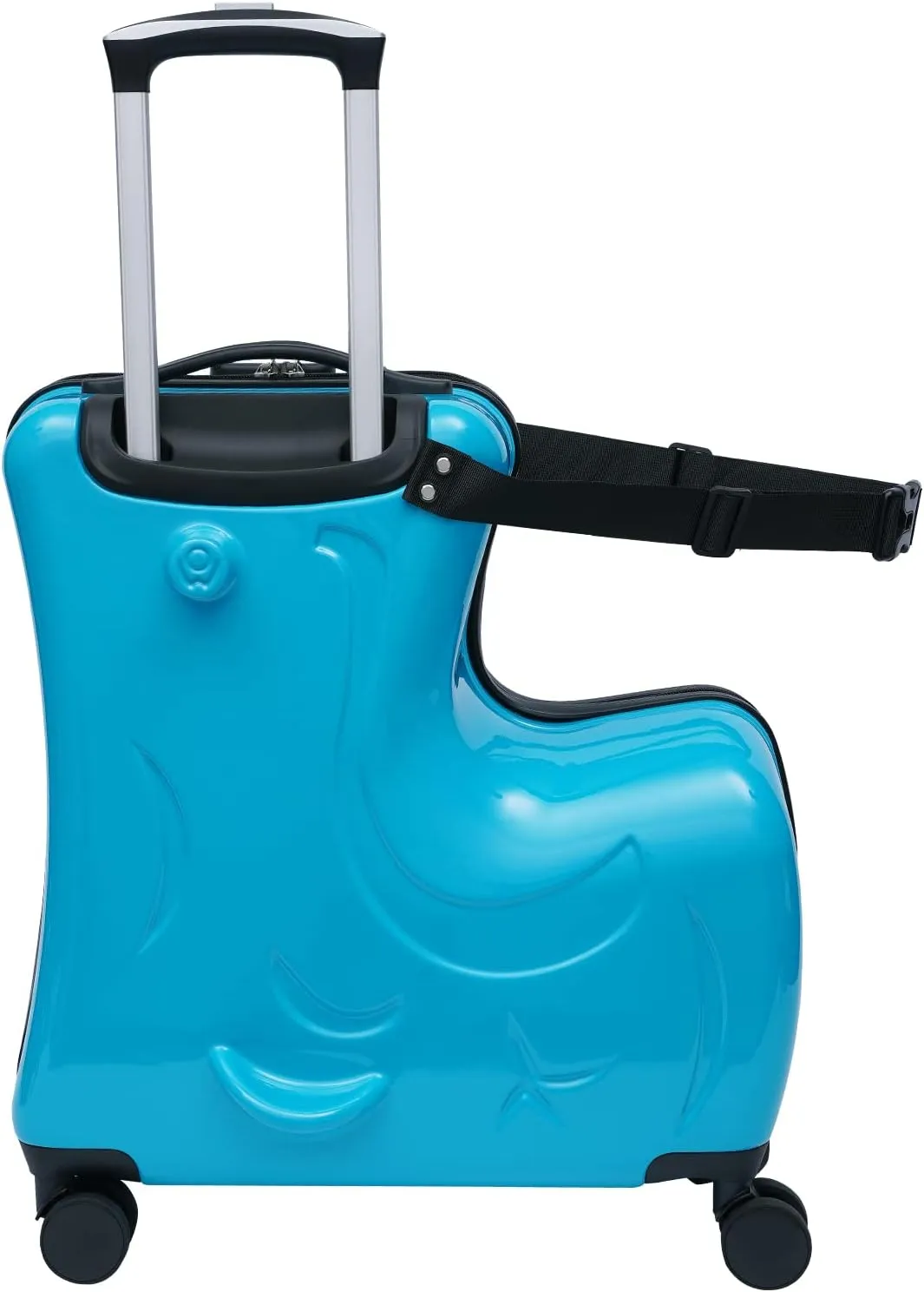 20 Inch Kids Ride-On Suitcase with Wheels - Children's Travel Trolley Luggage - Thickening Aluminum Tie Rod - 110lb Load Capacity - Suitable for Boys and Girls Aged 2-6 Years