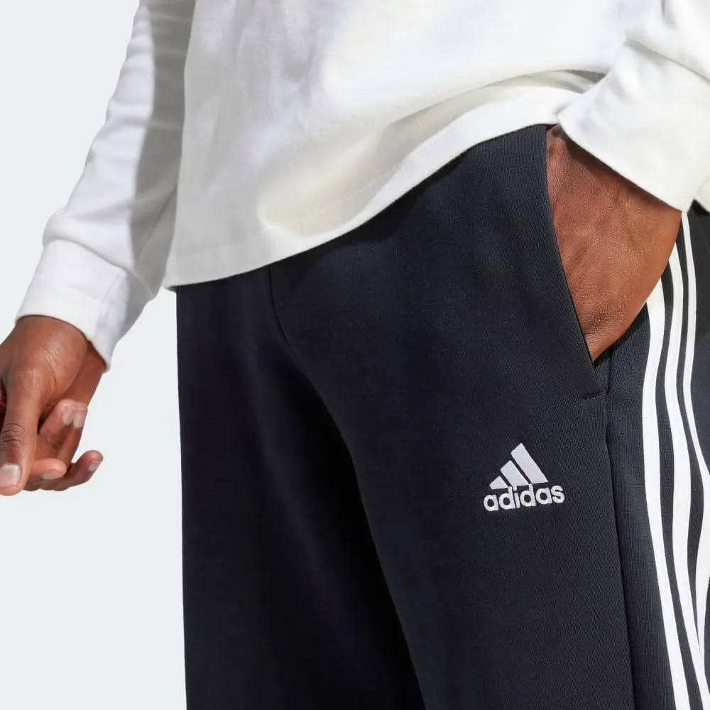 adidas Men's Essentials Fleece Open Hem 3-Stripes Pants