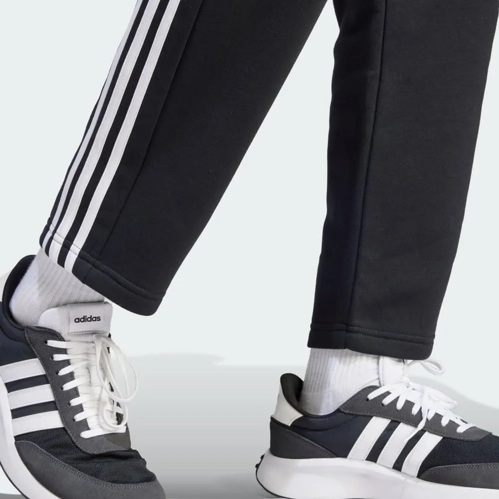 adidas Men's Essentials Fleece Open Hem 3-Stripes Pants