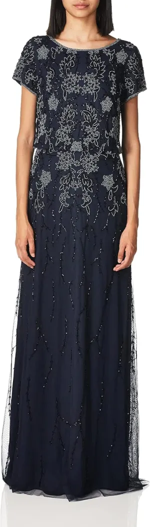Adrianna Papell Women's Long Beaded Dress