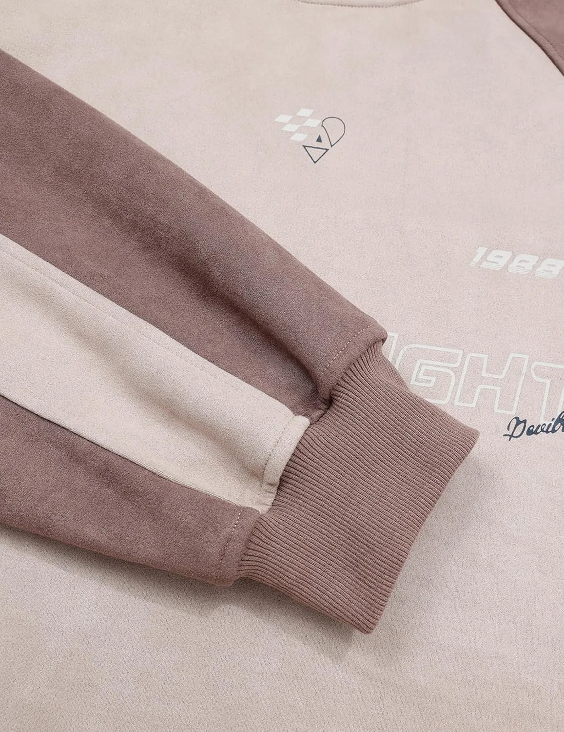 Aelfric Eden Oversized Sweatshirt Vintage Crewneck Sweatshirts Casual Long Sleeve Suede Pullover