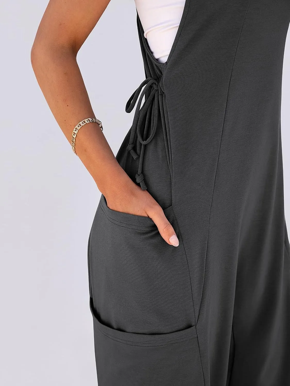 ANRABESS Women Overalls Jumpsuits Loose Casual Dressy Sleeveless Baggy Harem Pants Romper Jumpers 2025 Trendy Summer Outfits