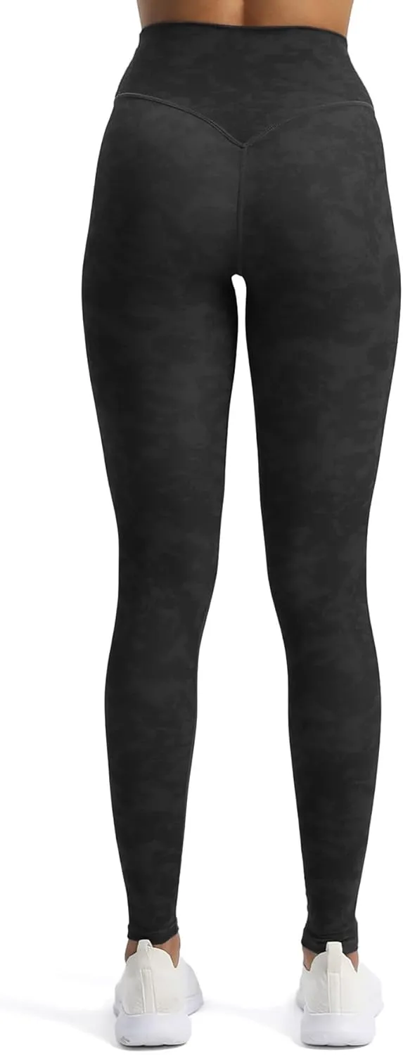 Aoxjox High Waisted Workout Leggings for Women Tummy Control Buttery Soft Yoga Metamorph Deep V Pants 26"