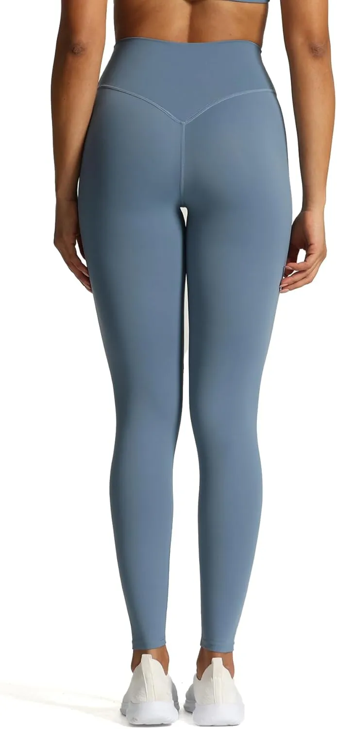 Aoxjox High Waisted Workout Leggings for Women Tummy Control Buttery Soft Yoga Metamorph Deep V Pants 26"