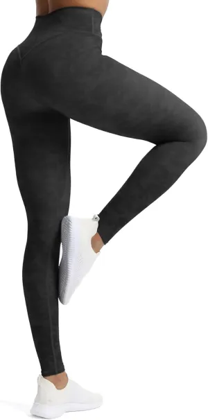 Aoxjox High Waisted Workout Leggings for Women Tummy Control Buttery Soft Yoga Metamorph Deep V Pants 26"