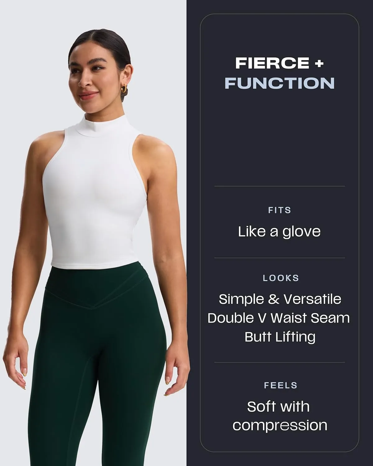 Aoxjox High Waisted Workout Siren Leggings for Women Hidden Scrunch Butt Lifting Tummy Control Yoga Pants 26"