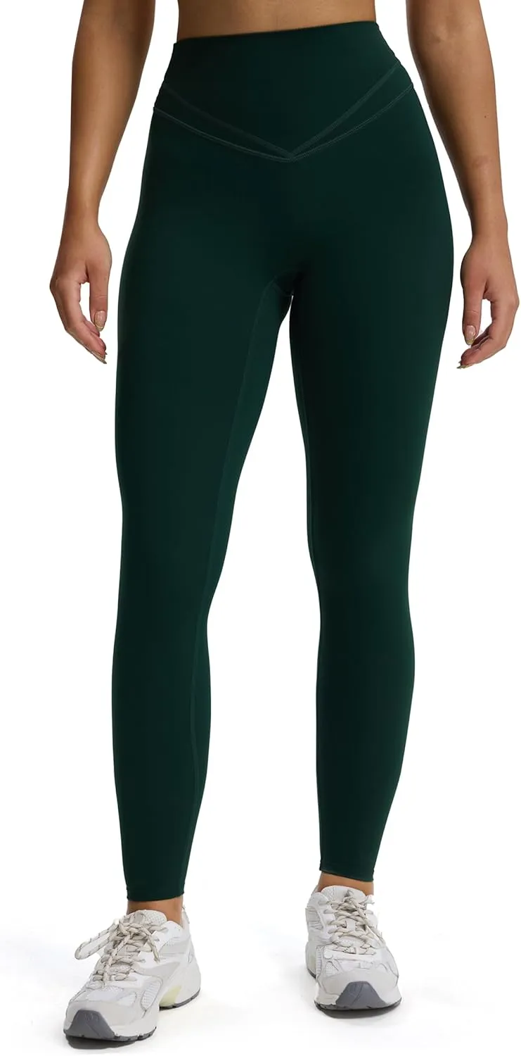 Aoxjox High Waisted Workout Siren Leggings for Women Hidden Scrunch Butt Lifting Tummy Control Yoga Pants 26"