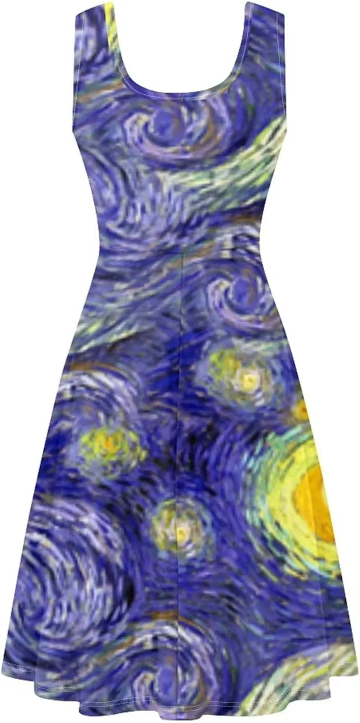 Belidome Tank Dress for Women Sleeveless A-line Plus Size XS-4XL Loose Fit Soft Comfy Lightweight