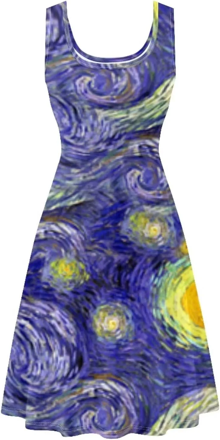 Belidome Tank Dress for Women Sleeveless A-line Plus Size XS-4XL Loose Fit Soft Comfy Lightweight