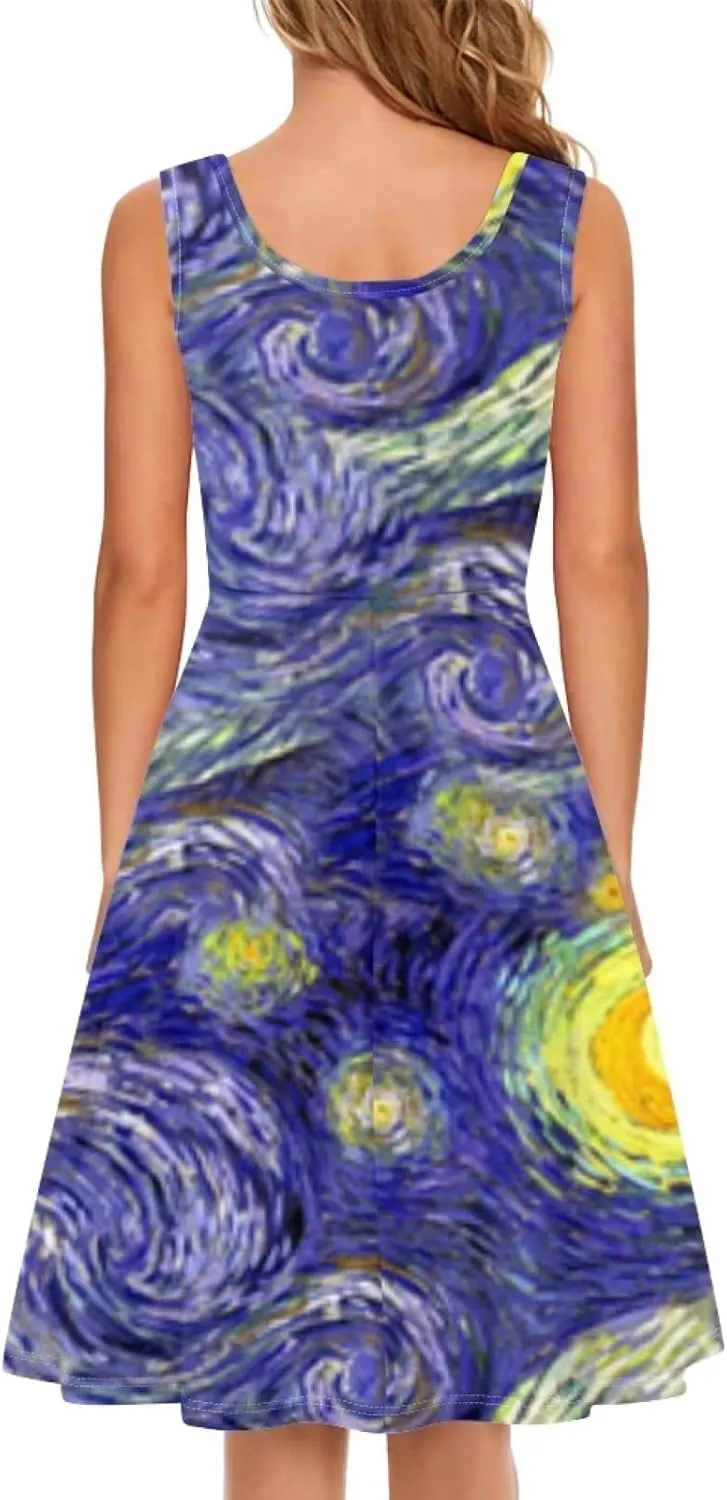 Belidome Tank Dress for Women Sleeveless A-line Plus Size XS-4XL Loose Fit Soft Comfy Lightweight