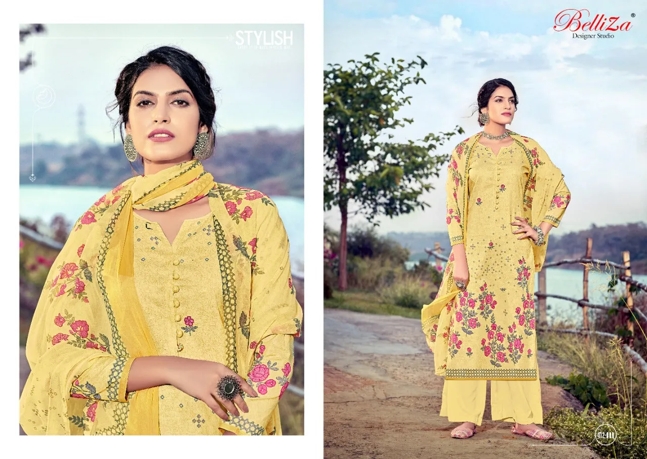 Belliza Designer Studio Nazrana Pure Cotton Digital Printed Stylish Suits