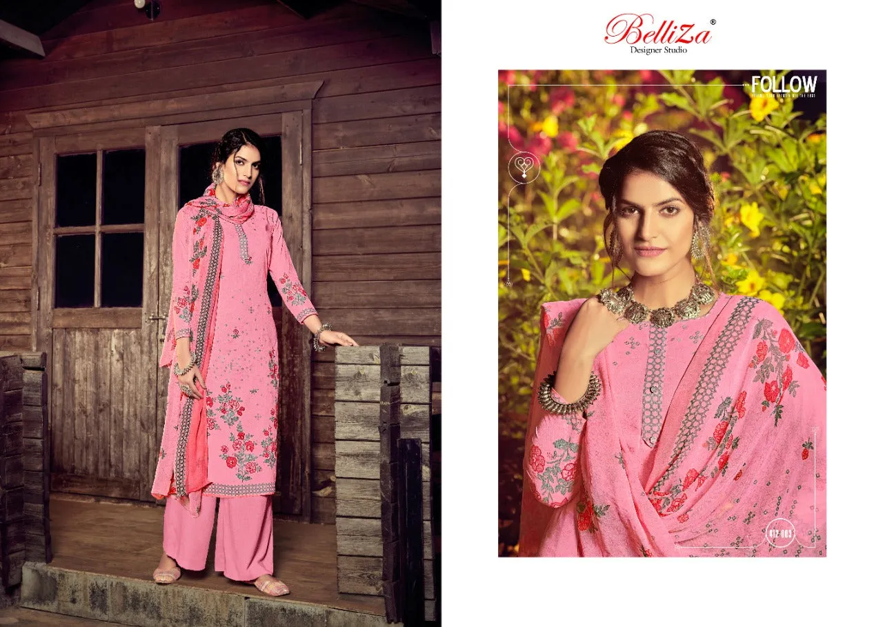 Belliza Designer Studio Nazrana Pure Cotton Digital Printed Stylish Suits