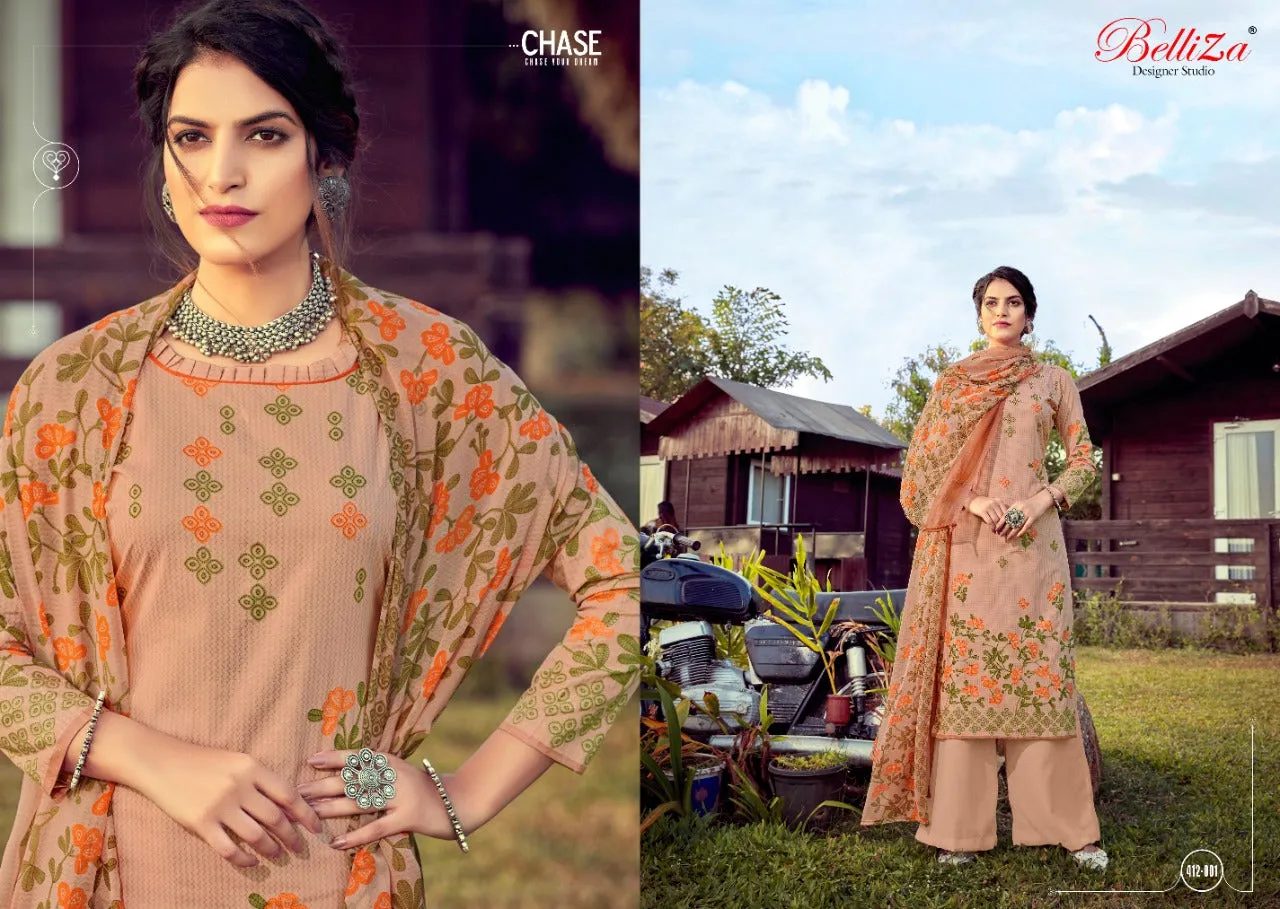 Belliza Designer Studio Nazrana Pure Cotton Digital Printed Stylish Suits