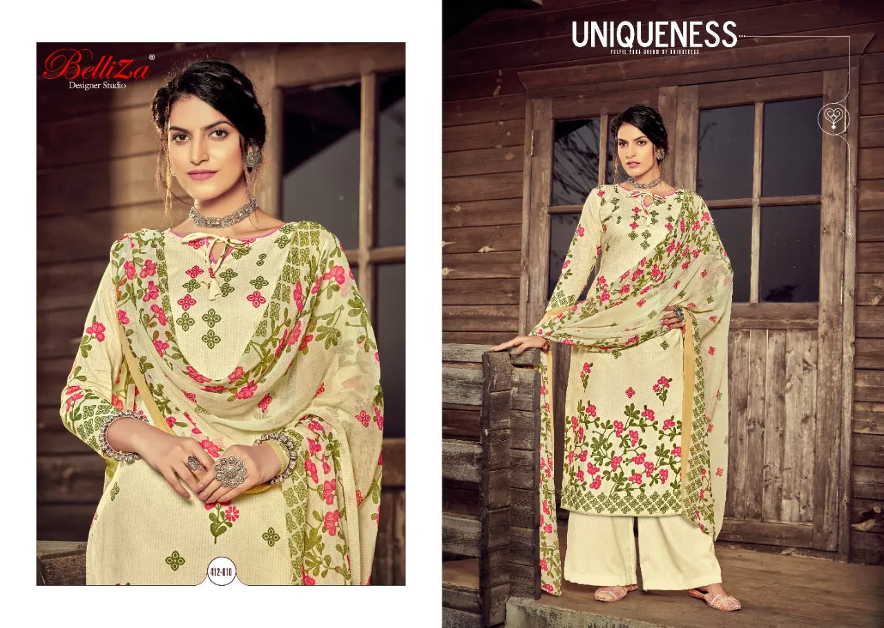 Belliza Designer Studio Nazrana Pure Cotton Digital Printed Stylish Suits