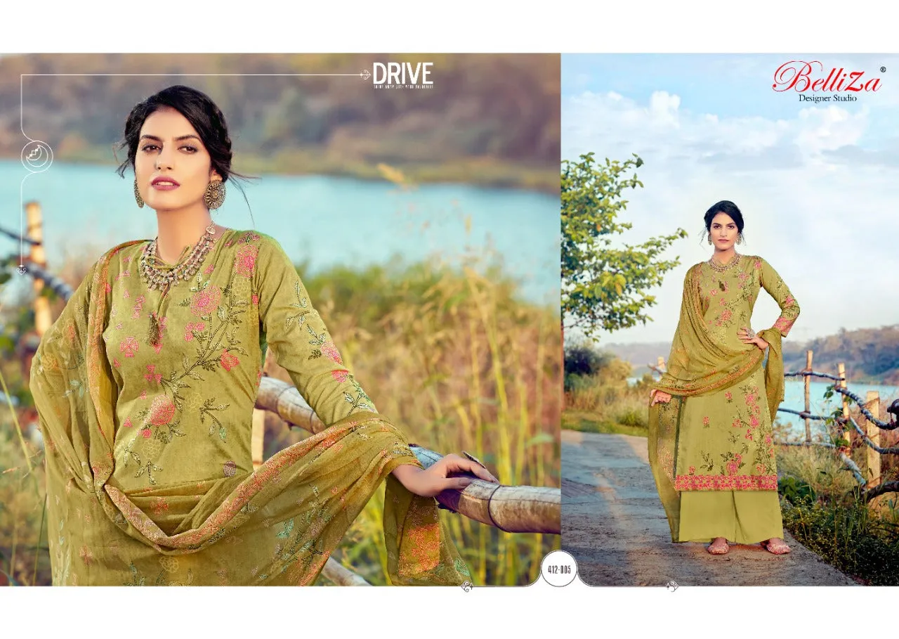 Belliza Designer Studio Nazrana Pure Cotton Digital Printed Stylish Suits