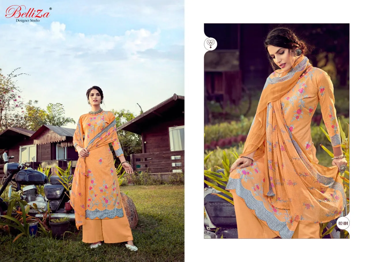Belliza Designer Studio Nazrana Pure Cotton Digital Printed Stylish Suits