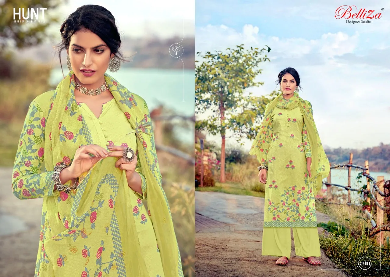 Belliza Designer Studio Nazrana Pure Cotton Digital Printed Stylish Suits