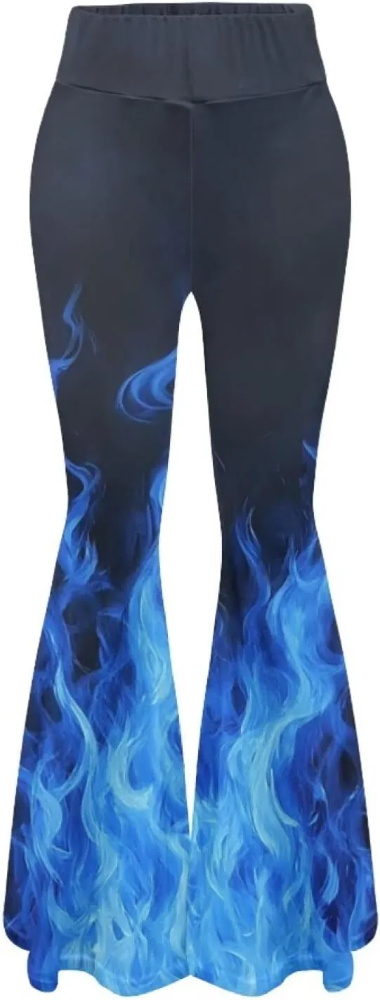 Christmas Flare Yoga Pants for Women High Waist Tummy Control Yoga Leggings Bootcut Workout PantS-2Xl