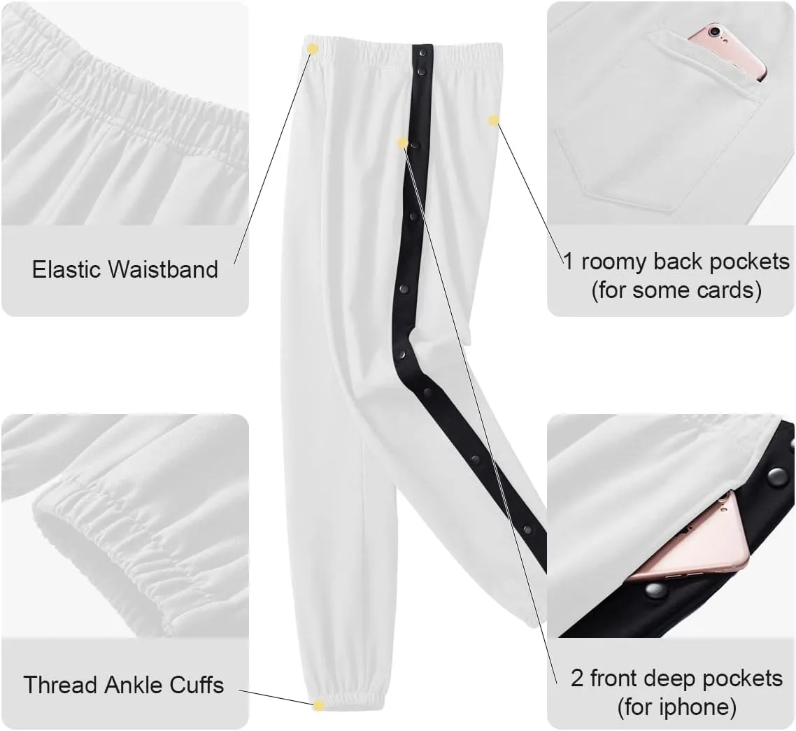Chrisuno Women's Sweatpants Tear Away Joggers Athletic Workout Sweat Pants