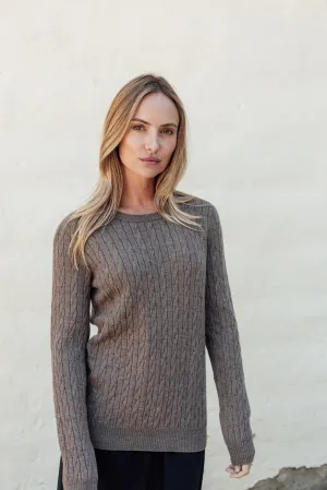 Classic Cable Merino Jersey - Cinnamon