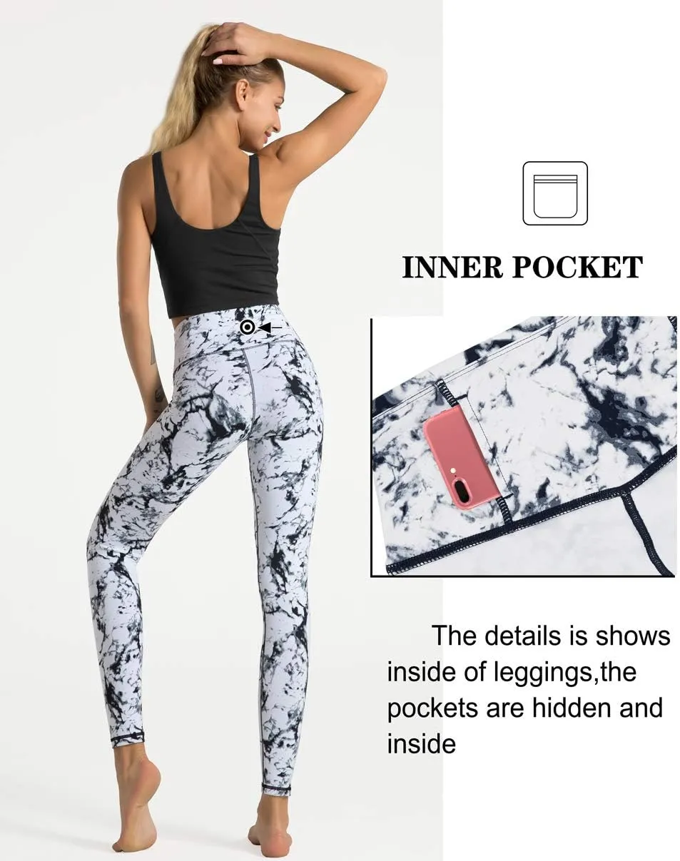 Dragon Fit Compression Yoga Pants with Inner Pockets in High Waist Athletic Pants Tummy Control Stretch Workout Yoga Legging