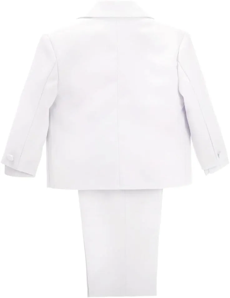 Dressy Daisy Baby Toddler Boy 5 Pcs Set Formal Tuxedo Suits No Tail Wedding Christening Baptism Outfits