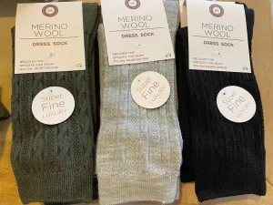 DS Women's Merino Crew Cable Socks