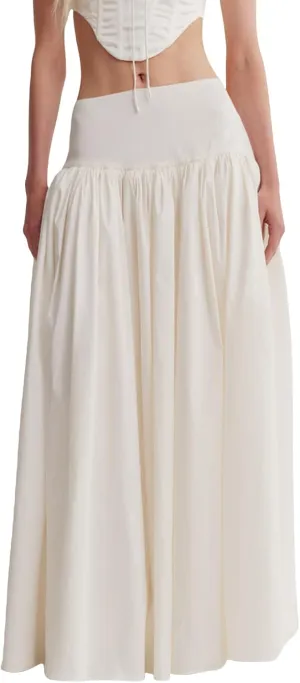 Faretumiya Women Boho Maxi Skirt High Elastic Waist Flowy Pleated Long Skirt Swing Tiered A Line Skirt Bohemian Casual Skirt