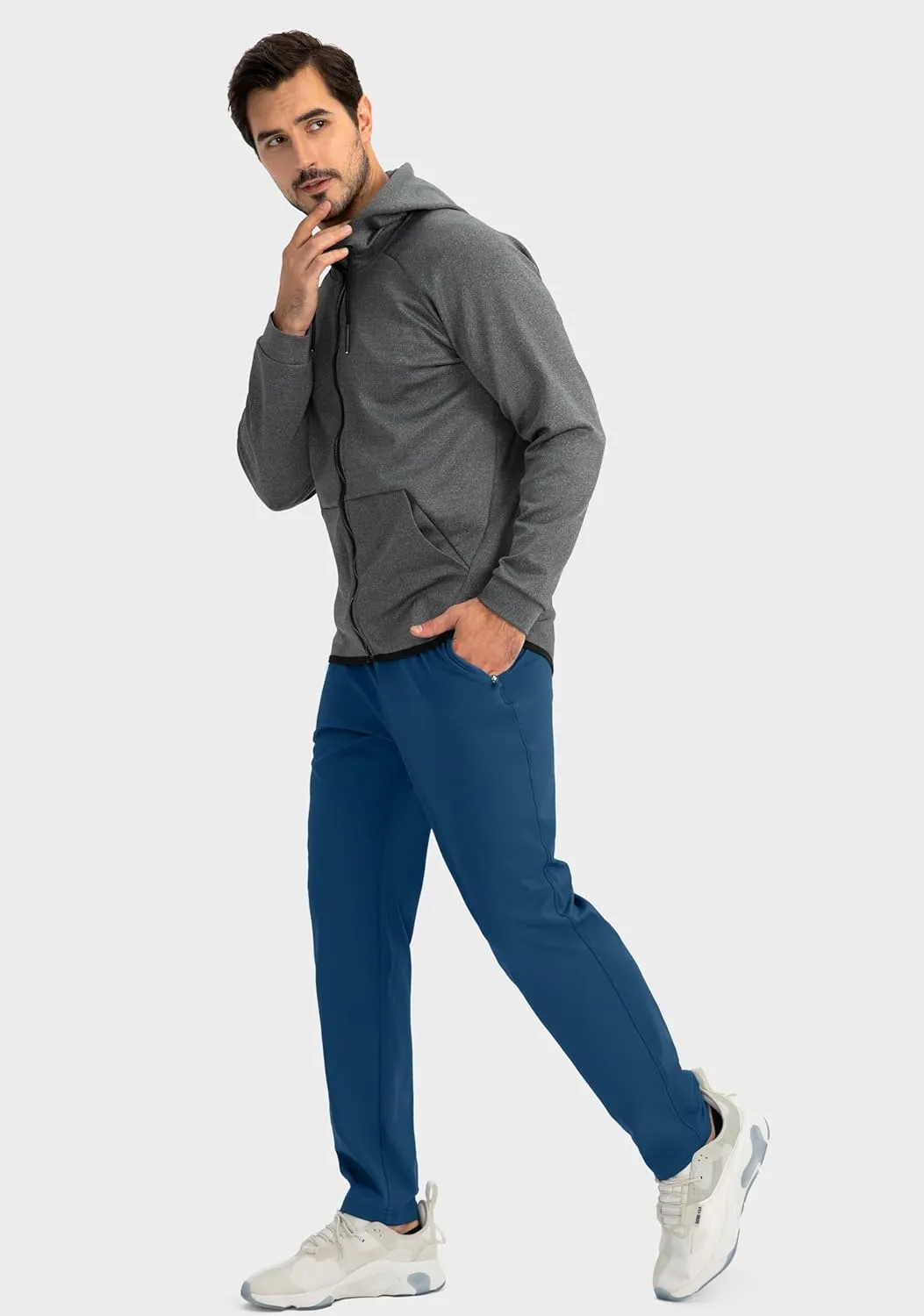 G Gradual Men's Sweatpants with Zipper Pockets Tapered Joggers for Men Athletic Pants for Workout, Jogging, Running
