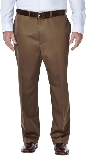 Haggar Men's Work to Weekend Hidden Expandable Waist No Iron Flat Front Pant