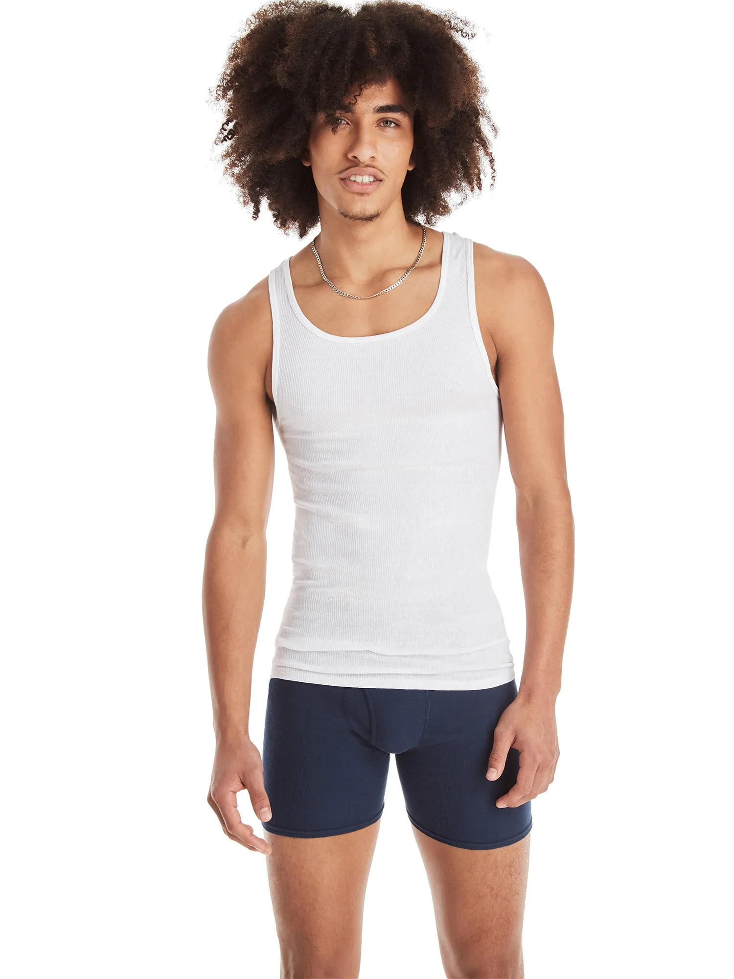 Hanes Men's Super Value Pack White Tank Undershirts, 10 Pack