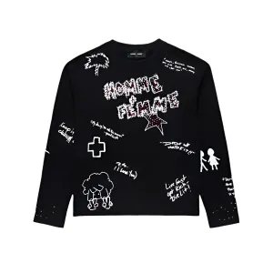 Homme Femme Yearbook Thermal - Black