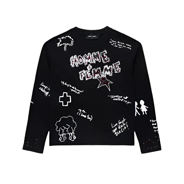 Homme Femme Yearbook Thermal - Black