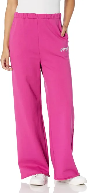 HUGO Women's Script Logo Wide Leg Pants