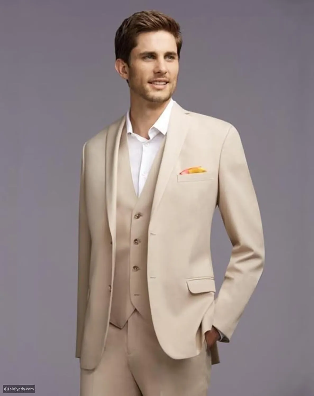 HUUTOE Men's 3 Piece Suits Slim Fit Prom Suits for Men Wedding Dress Suit Summer Blazer Jacket Vest Pants Tuxedo Set