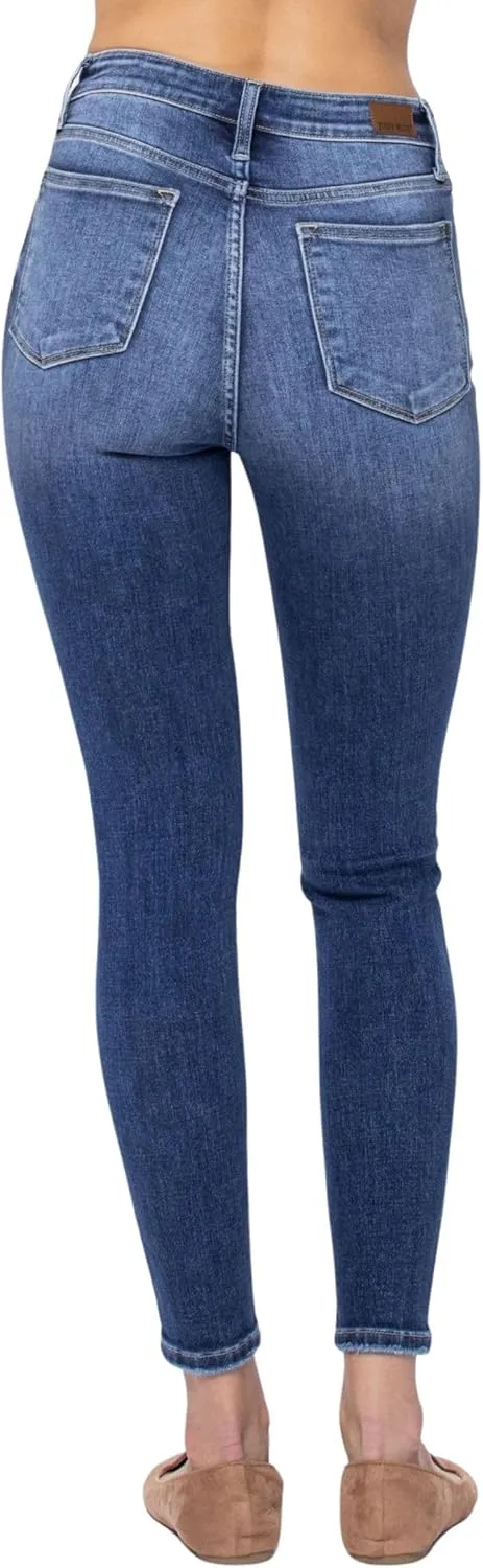 Judy Blue Women's High Waist Button Fly Skinny Jeans 82319