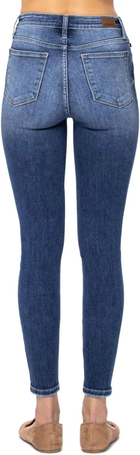 Judy Blue Women's High Waist Button Fly Skinny Jeans 82319