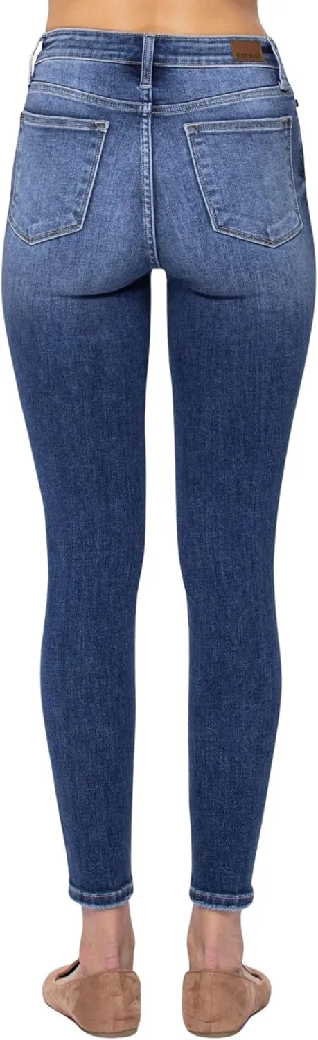Judy Blue Women's High Waist Button Fly Skinny Jeans 82319