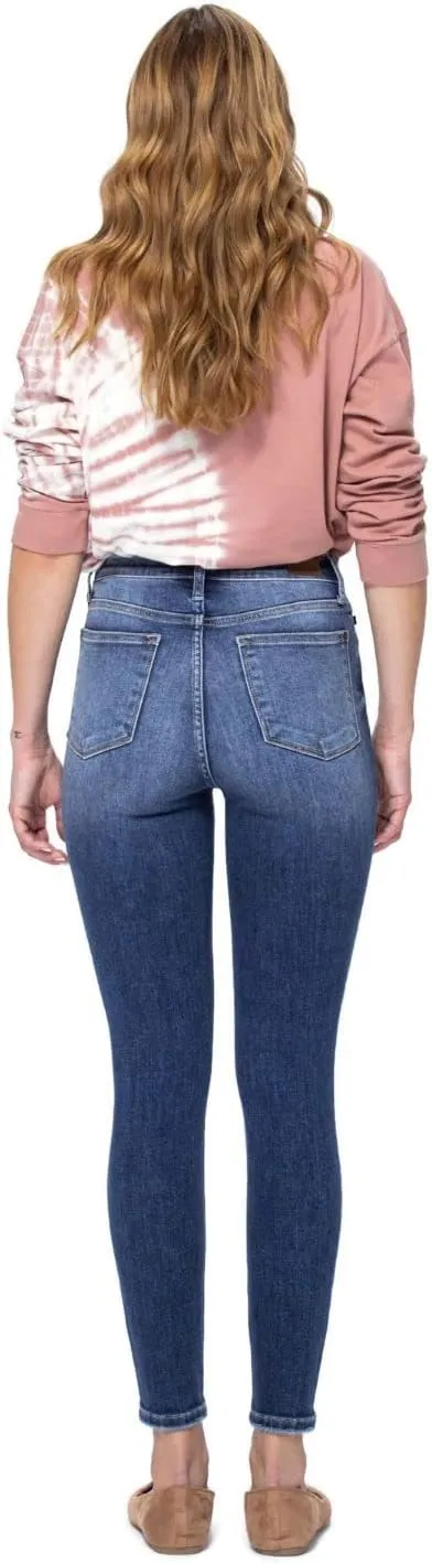 Judy Blue Women's High Waist Button Fly Skinny Jeans 82319