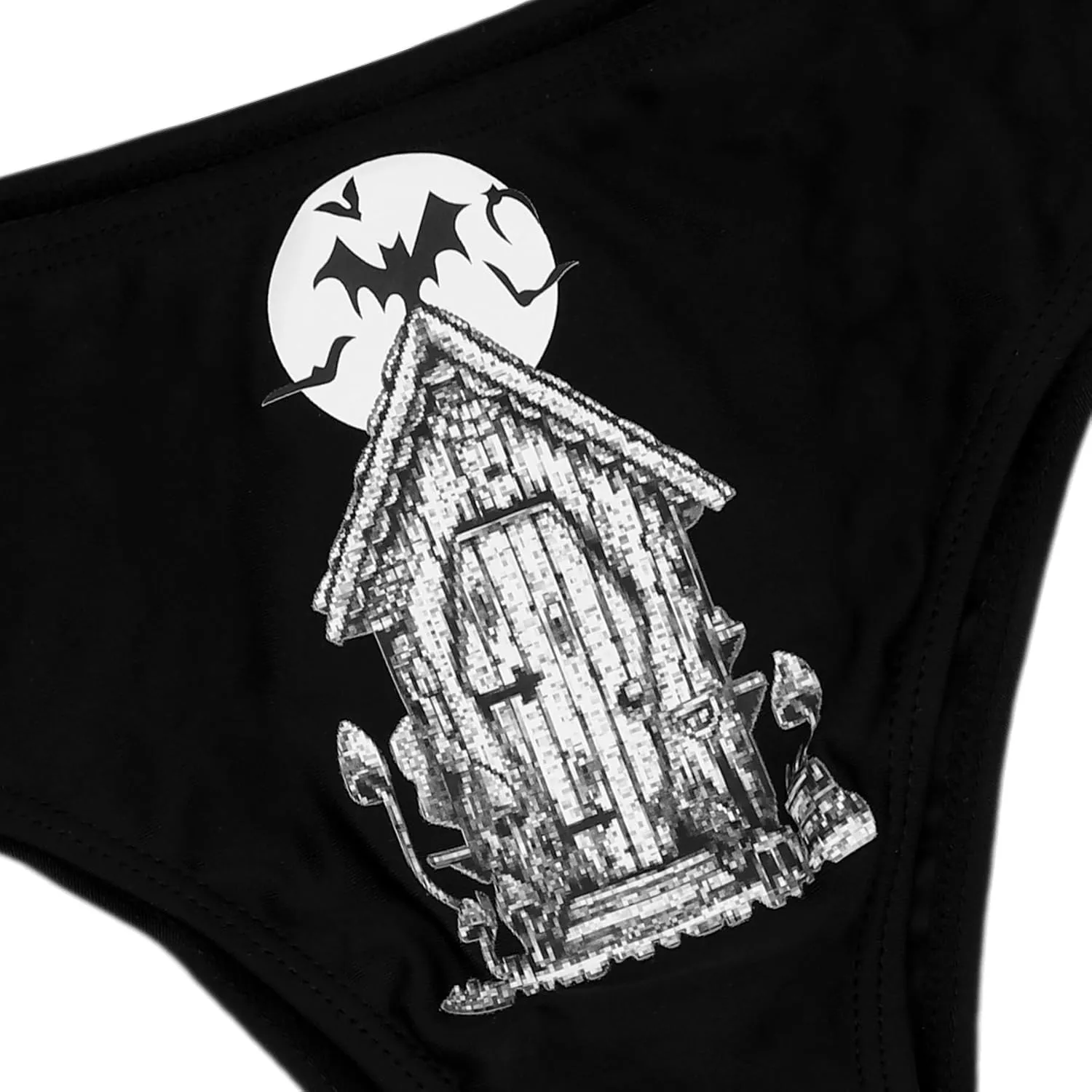 JUMISEE Women Skull Letter Pattern Goth Bikini Set 2 Piece High Waist Bandeau Swimsuit
