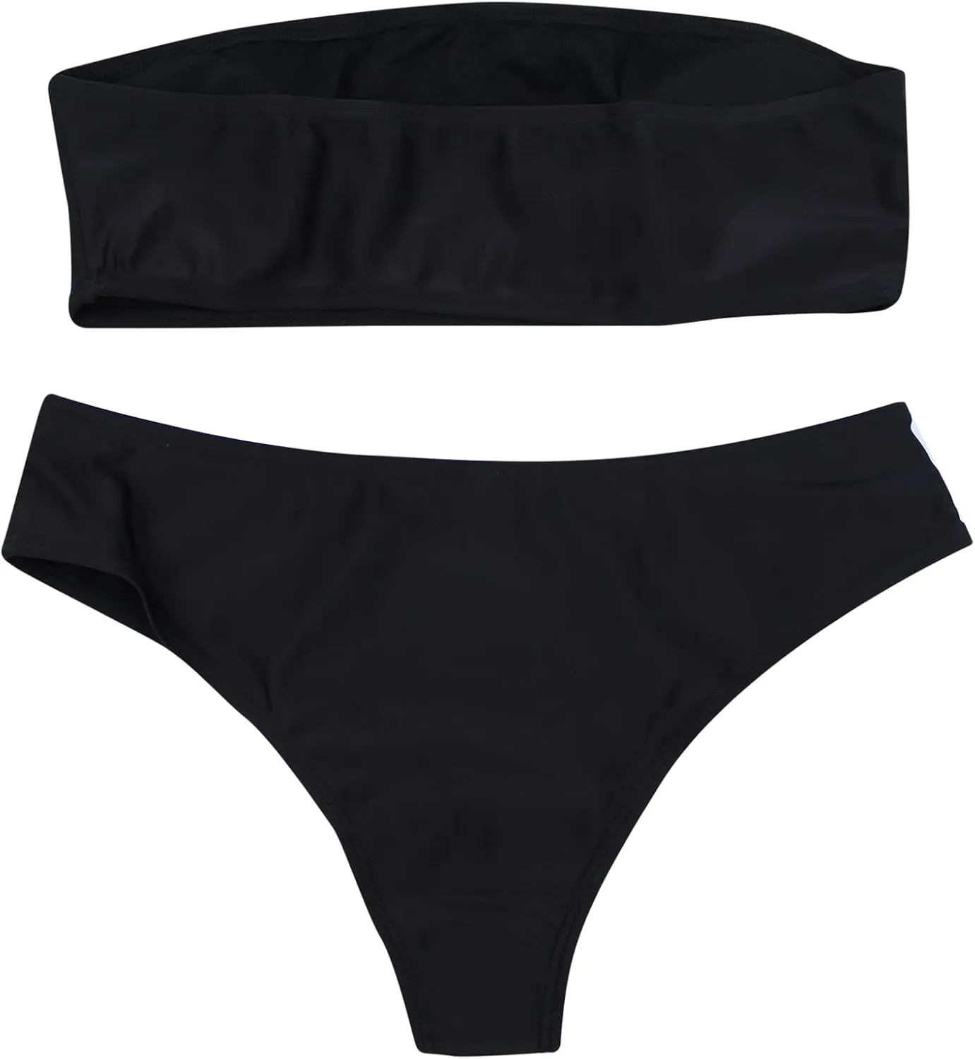JUMISEE Women Skull Letter Pattern Goth Bikini Set 2 Piece High Waist Bandeau Swimsuit