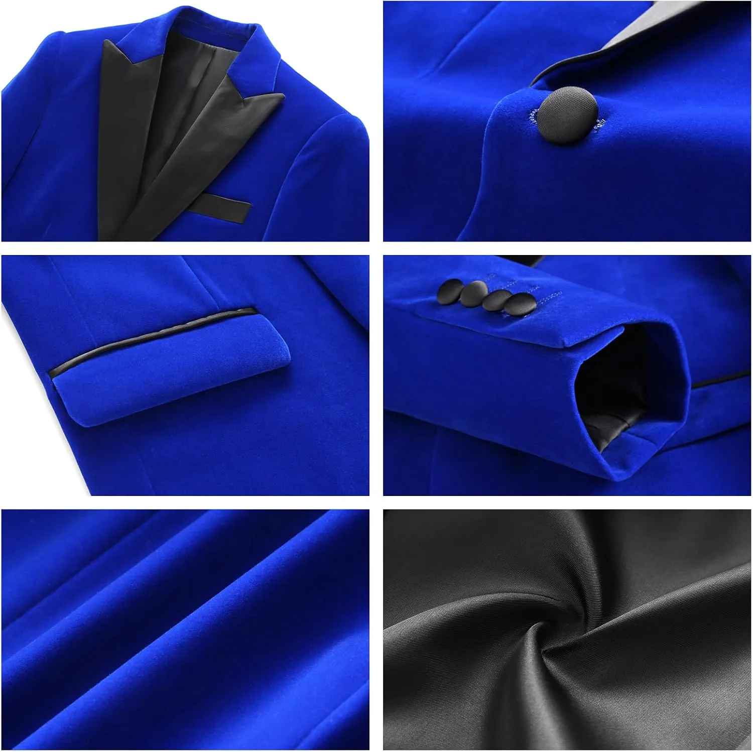 Lamgool Boys Velvet Suit Slim Fit 4 Piece Tuxedo Set with Blazer Jacket Dress Shirt Pant Bow Tie Kids Wedding Formal Outfit