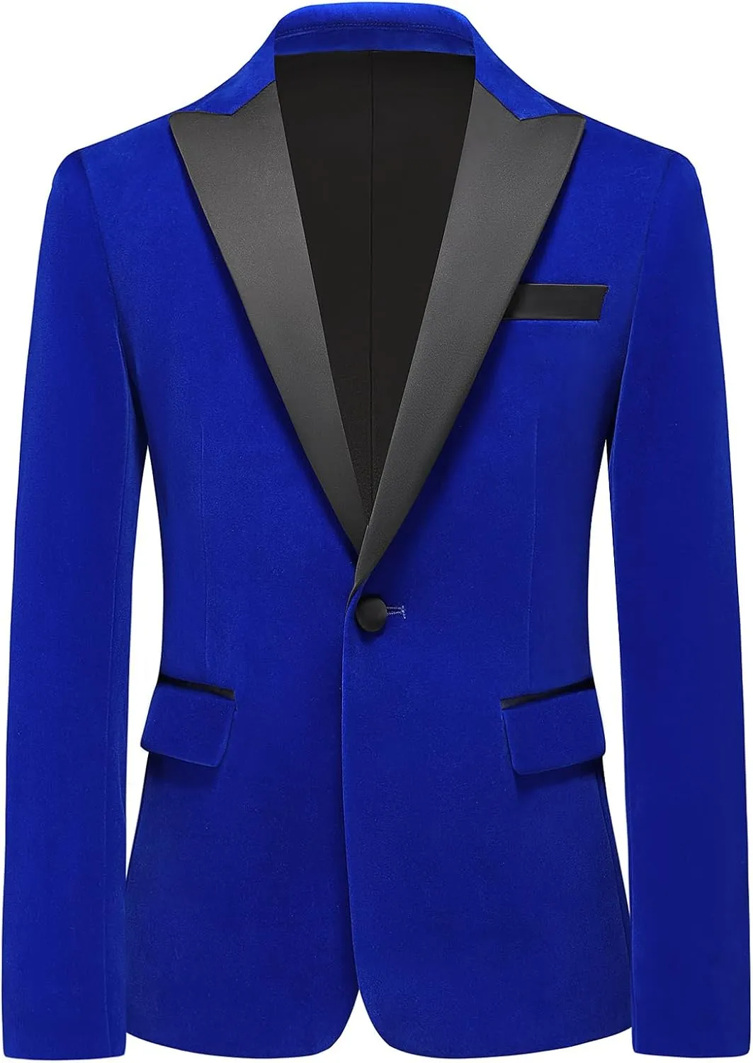 Lamgool Boys Velvet Suit Slim Fit 4 Piece Tuxedo Set with Blazer Jacket Dress Shirt Pant Bow Tie Kids Wedding Formal Outfit