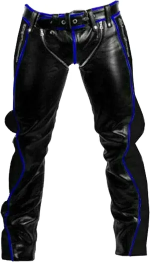 Leather Pants for Men Cowboy Western Traditional Native Casual Fashion Gay Pant