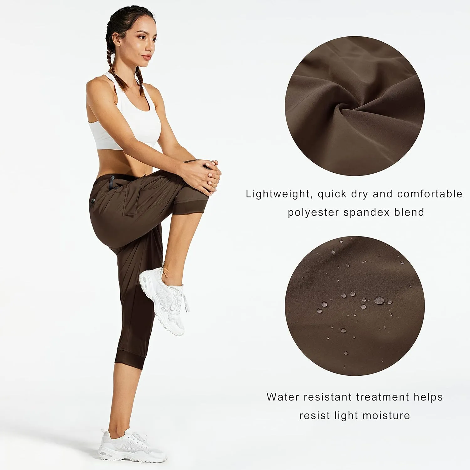 Libin Women's Cargo Capri Pants Hiking Cropped Pants Lightweight Quick Dry Joggers Athletic Workout Casual Outdoor Shorts