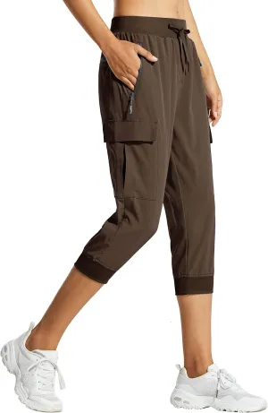 Libin Women's Cargo Capri Pants Hiking Cropped Pants Lightweight Quick Dry Joggers Athletic Workout Casual Outdoor Shorts