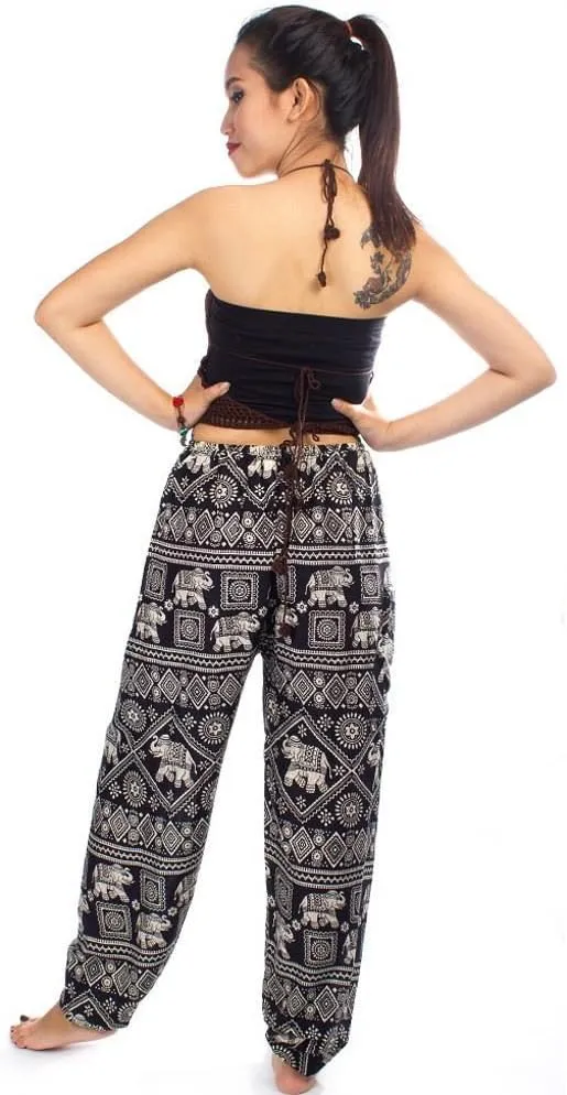 LOFBAZ Harem Pants for Women S-4XL Plus Elephant Yoga Boho Beach Lounge PJs