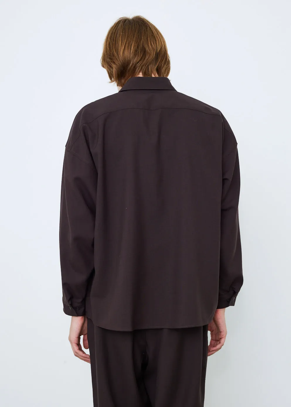 Long Sleeve Wool Overshirt