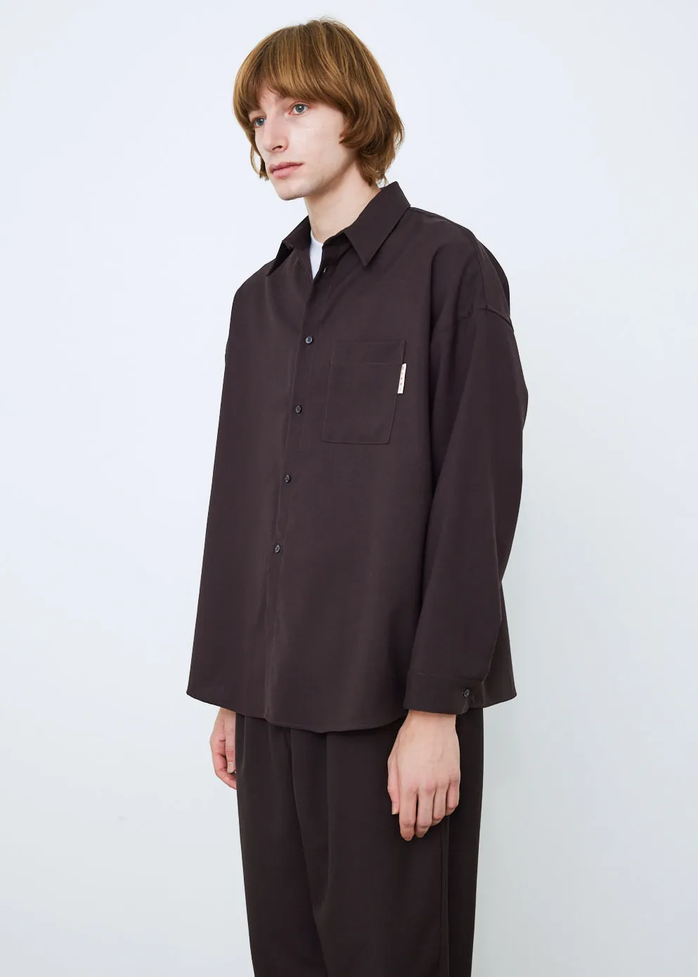 Long Sleeve Wool Overshirt