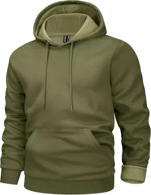 MAGCOMSEN Men's Active Hoodies Fleece Lined Sweatshirts Casual Athletic Workout Pullover With Kangaroo Pocket